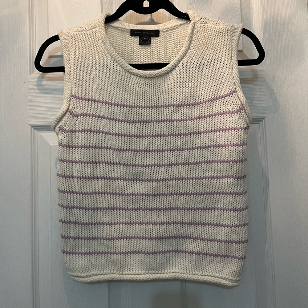 100% cotton knit sweater vest